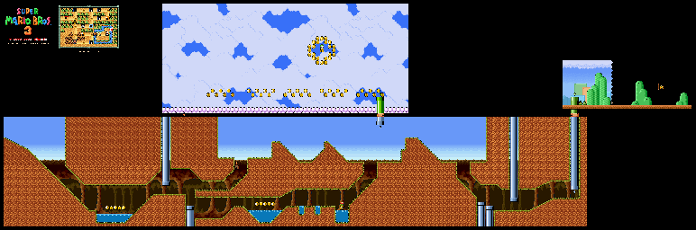 Thumbnail for a map of Super Mario Bros. 3 World 1-5 for the SNES game Super Mario All-Stars.