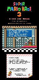 Thumbnail for a map of Super Mario Bros. 3 World 1-End for the SNES game Super Mario All-Stars.