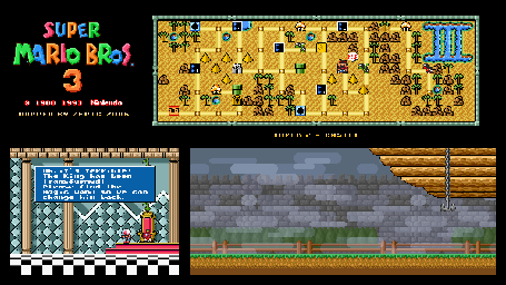 Thumbnail for a map of Super Mario Bros. 3 World 2-Castle for the SNES game Super Mario All-Stars.