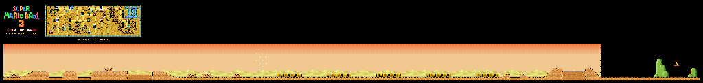 Thumbnail for a map of Super Mario Bros. 3 World 2-Quicksand for the SNES game Super Mario All-Stars.