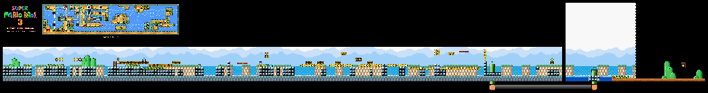 Thumbnail for a map of Super Mario Bros. 3 World 3-3 for the SNES game Super Mario All-Stars.