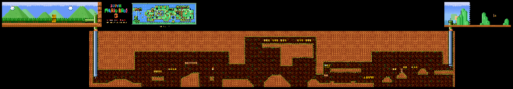 Thumbnail for a map of Super Mario Bros. 3 World 4-3 for the SNES game Super Mario All-Stars.