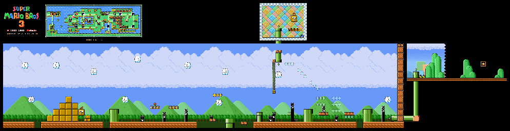 Thumbnail for a map of Super Mario Bros. 3 World 4-5 for the SNES game Super Mario All-Stars.