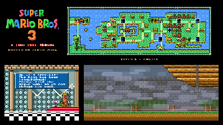 Thumbnail for a map of Super Mario Bros. 3 World 4-Castle for the SNES game Super Mario All-Stars.