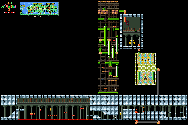 Thumbnail for a map of Super Mario Bros. 3 World 4-Fortress 2 for the SNES game Super Mario All-Stars.