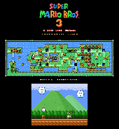 Thumbnail for a map of Super Mario Bros. 3 World 4-Sumo Bro 1 for the SNES game Super Mario All-Stars.