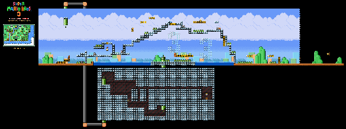 Thumbnail for a map of Super Mario Bros. 3 World 5-1 for the SNES game Super Mario All-Stars.