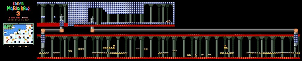 Thumbnail for a map of Super Mario Bros. 3 World 5-Fortress 2 for the SNES game Super Mario All-Stars.