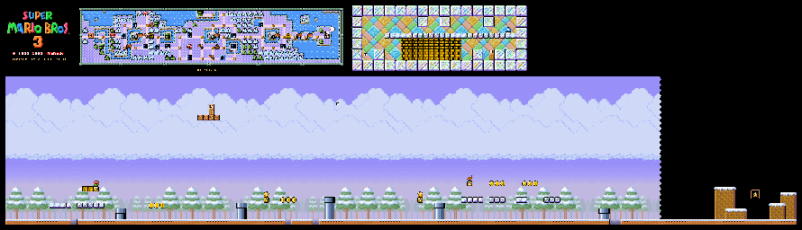 Thumbnail for a map of Super Mario Bros. 3 World 6-1 for the SNES game Super Mario All-Stars.