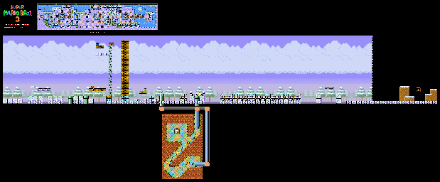 Thumbnail for a map of Super Mario Bros. 3 World 6-10 for the SNES game Super Mario All-Stars.