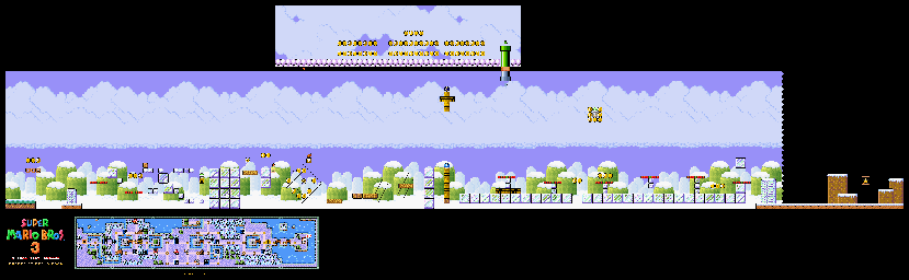 Thumbnail for a map of Super Mario Bros. 3 World 6-4 for the SNES game Super Mario All-Stars.