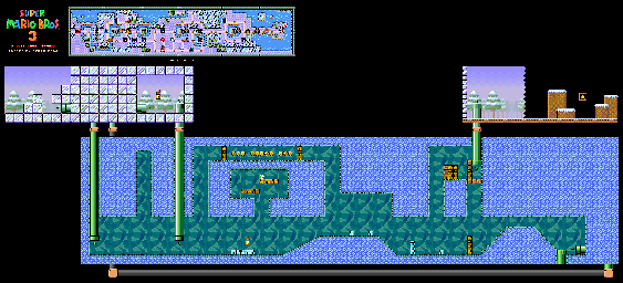 Thumbnail for a map of Super Mario Bros. 3 World 6-5 for the SNES game Super Mario All-Stars.
