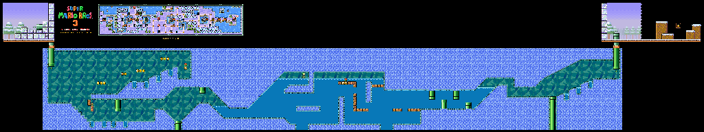 Thumbnail for a map of Super Mario Bros. 3 World 6-6 for the SNES game Super Mario All-Stars.