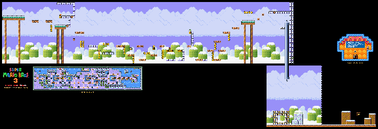 Thumbnail for a map of Super Mario Bros. 3 World 6-7 for the SNES game Super Mario All-Stars.