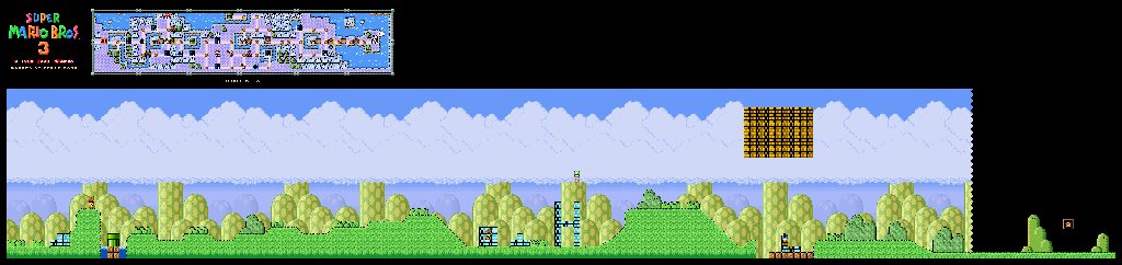 Thumbnail for a map of Super Mario Bros. 3 World 6-8 for the SNES game Super Mario All-Stars.