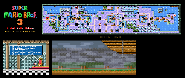 Thumbnail for a map of Super Mario Bros. 3 World 6-Castle for the SNES game Super Mario All-Stars.