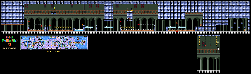 Thumbnail for a map of Super Mario Bros. 3 World 6-Fortress 3 for the SNES game Super Mario All-Stars.
