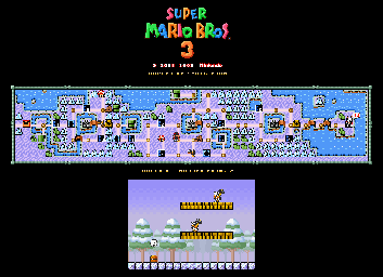 Thumbnail for a map of Super Mario Bros. 3 World 6-Hammer Bros. 2 for the SNES game Super Mario All-Stars.