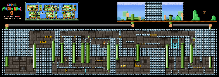Thumbnail for a map of Super Mario Bros. 3 World 7-5 for the SNES game Super Mario All-Stars.
