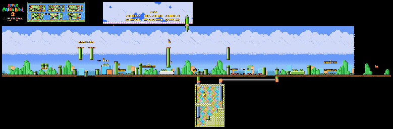 Thumbnail for a map of Super Mario Bros. 3 World 7-8 for the SNES game Super Mario All-Stars.