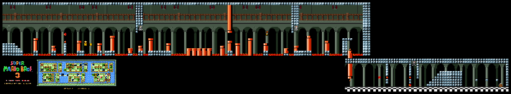 Thumbnail for a map of Super Mario Bros. 3 World 7-Fortress 2 for the SNES game Super Mario All-Stars.