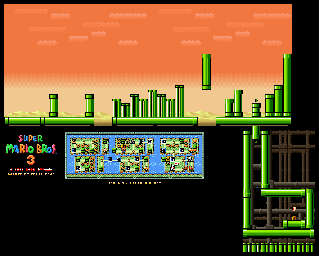 Thumbnail for a map of Super Mario Bros. 3 World 7-Piranha Plant 1 for the SNES game Super Mario All-Stars.