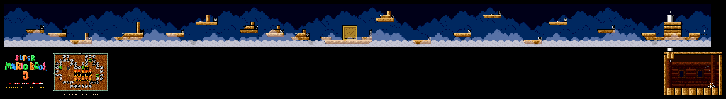 Thumbnail for a map of Super Mario Bros. 3 World 8-Air Force for the SNES game Super Mario All-Stars.