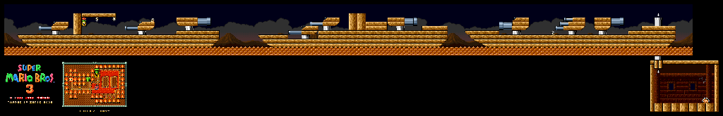 Thumbnail for a map of Super Mario Bros. 3 World 8-Navy for the SNES game Super Mario All-Stars.