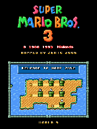 Thumbnail for a map of Super Mario Bros. 3 World 9-Warp Zone for the SNES game Super Mario All-Stars.