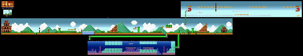 Thumbnail for a map of Super Mario Bros.: The Lost Levels World 4-1 for the SNES game Super Mario All-Stars.