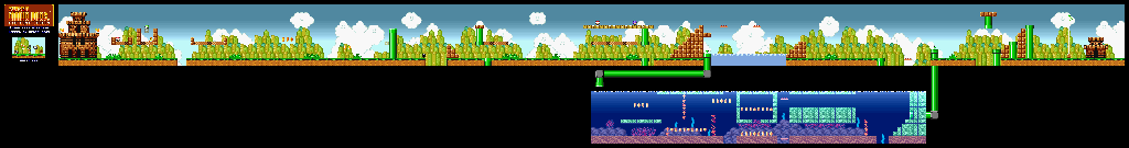 Thumbnail for a map of Super Mario Bros.: The Lost Levels World 6-1 for the SNES game Super Mario All-Stars.