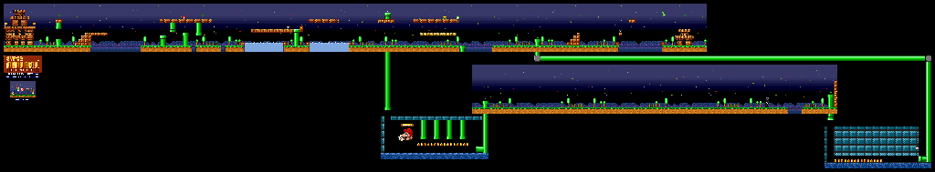 Thumbnail for a map of Super Mario Bros.: The Lost Levels World 7-1 for the SNES game Super Mario All-Stars.