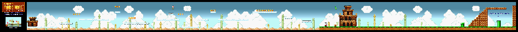 Thumbnail for a map of Super Mario Bros.: The Lost Levels World A-3 for the SNES game Super Mario All-Stars.