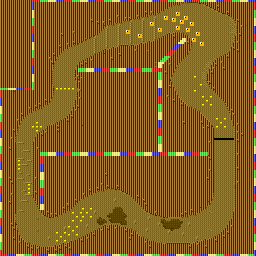 Thumbnail for a map of Flower Cup Choco Island 1 for the SNES game Super Mario Kart.