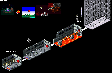 Thumbnail for a map of Bowser's Keep (First Visit) for the SNES game Super Mario RPG: Legend Of The Seven Stars.