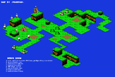 Thumbnail for a map of Debug Room for the SNES game Super Mario RPG: Legend Of The Seven Stars.