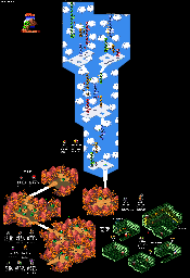Thumbnail for a map of Land's End Bean Valley for the SNES game Super Mario RPG: Legend Of The Seven Stars.