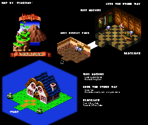 Thumbnail for a map of Land's End Grate Guy's Casino for the SNES game Super Mario RPG: Legend Of The Seven Stars.