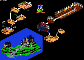 Thumbnail for a map of Mole Mountains Marrymore for the SNES game Super Mario RPG: Legend Of The Seven Stars.