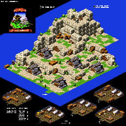 Thumbnail for a map of Mole Mountains Moleville for the SNES game Super Mario RPG: Legend Of The Seven Stars.