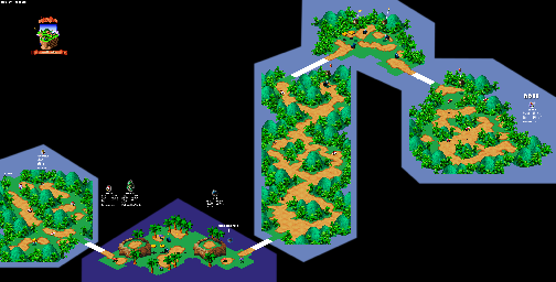 Thumbnail for a map of Mushroom Kingdom Bandit's Way for the SNES game Super Mario RPG: Legend Of The Seven Stars.