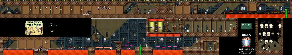 Thumbnail for a map of World 1 1-4: Burt The Bashful's Fort for the SNES game Super Mario World 2: Yoshi's Island.