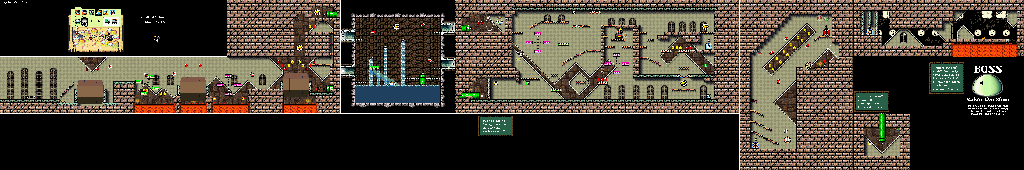 Thumbnail for a map of World 1 1-8: Salvo The Slime's Castle for the SNES game Super Mario World 2: Yoshi's Island.
