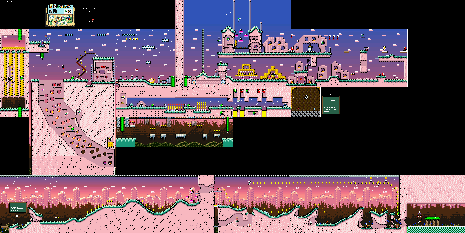 Thumbnail for a map of World 2 2-7: Lakitu's Wall for the SNES game Super Mario World 2: Yoshi's Island.