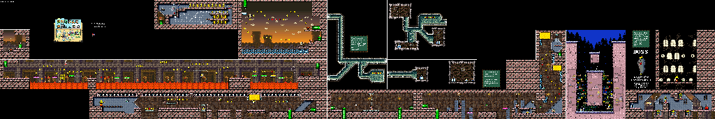 Thumbnail for a map of World 2 2-8: The Potted Ghost's Castle for the SNES game Super Mario World 2: Yoshi's Island.