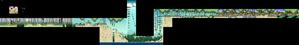 Thumbnail for a map of World 3 3-1: Welcome To Monkey World! for the SNES game Super Mario World 2: Yoshi's Island.