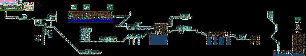 Thumbnail for a map of World 3 3-8: Naval Piranha's Castle for the SNES game Super Mario World 2: Yoshi's Island.