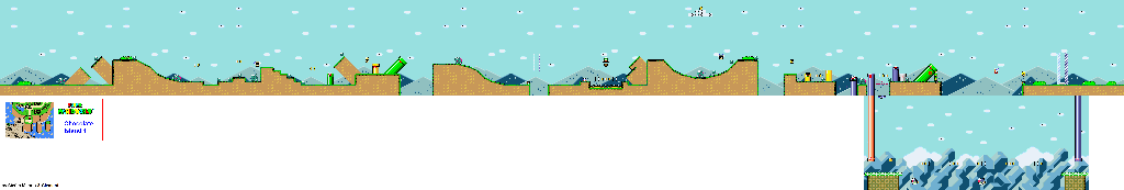 Thumbnail for a map of Chocolate Island 1 for the SNES game Super Mario World.