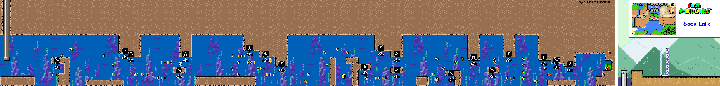 Thumbnail for a map of Twin Bridges Soda Lake for the SNES game Super Mario World.