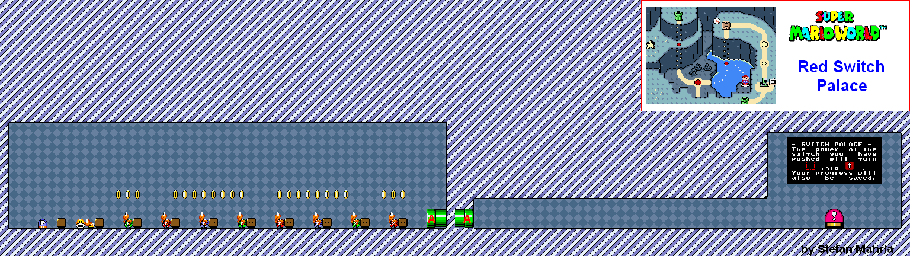 Thumbnail for a map of Vanilla Dome Red Switch Palace for the SNES game Super Mario World.